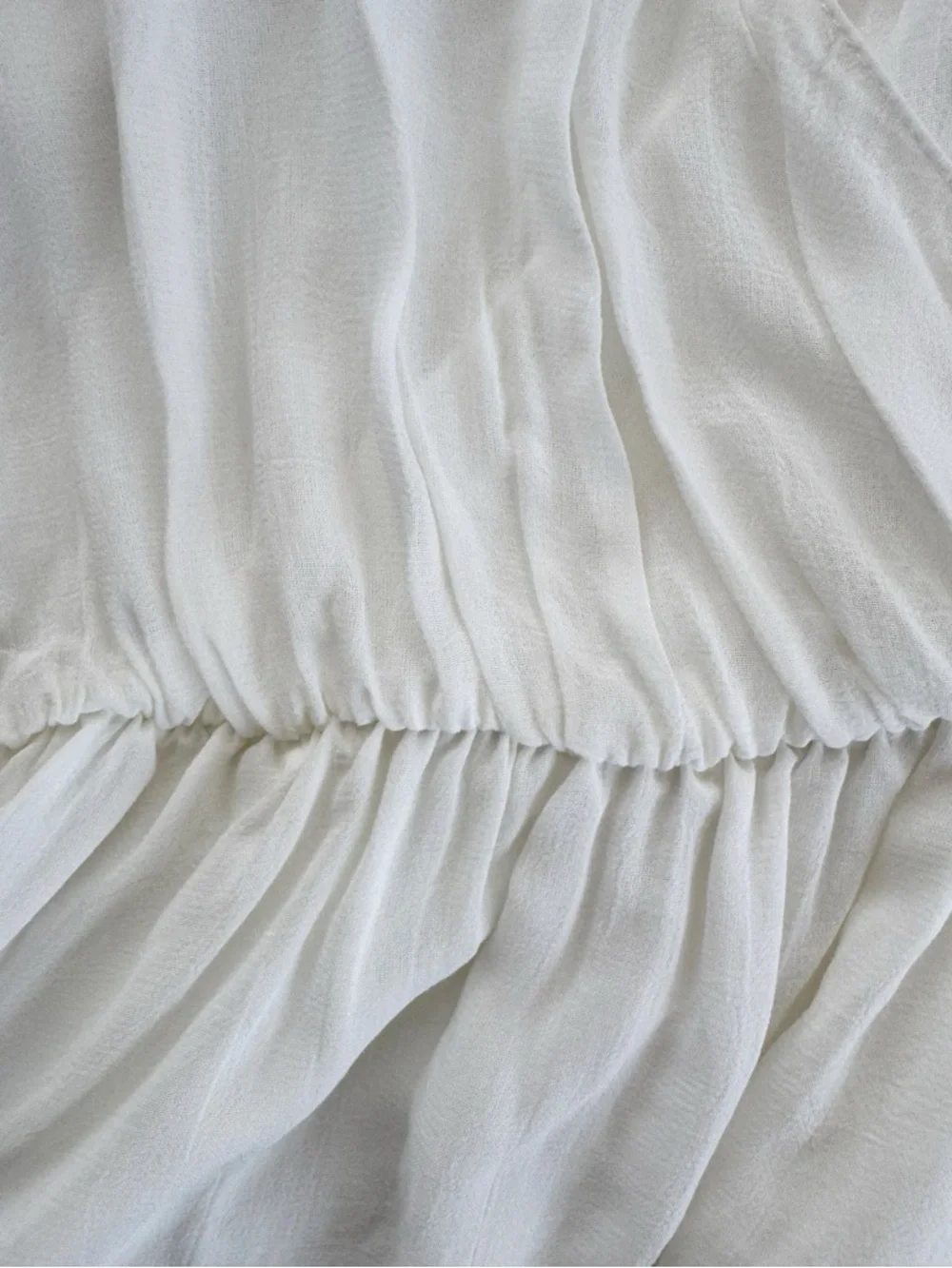 Zara White Wrap Blouse with Tie Waist NWT - Picture 6 of 10